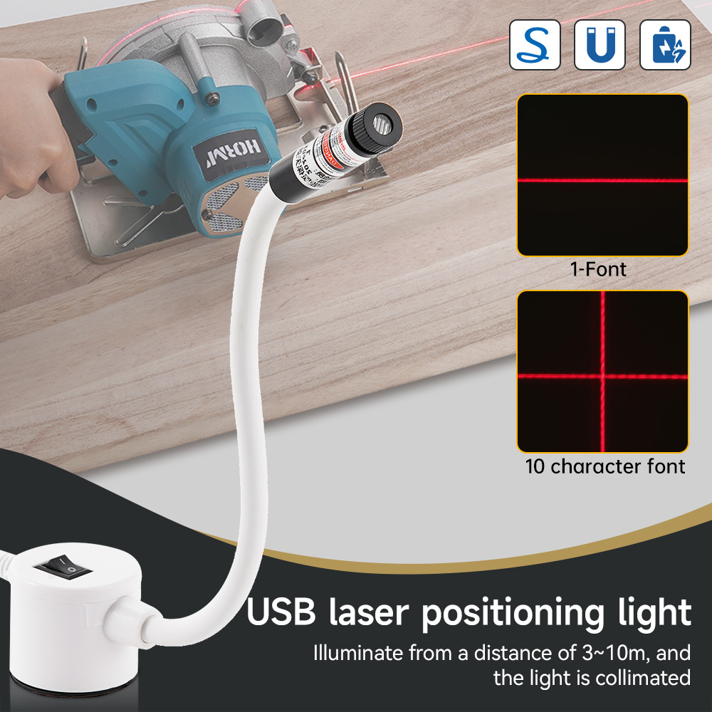 Industrial Laser Beam - USB Powered Kırmızı Lazer Işığı Dikiş