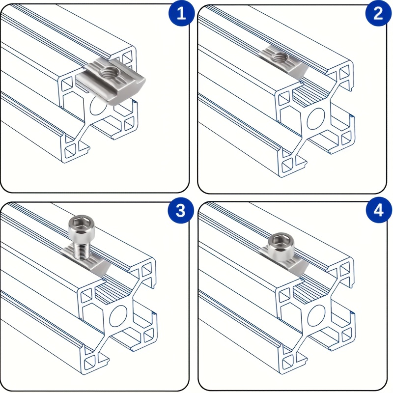 25 Set Çelik Set M8 T-Slot Som - Aluminum T-Slot Profile incelemesi ve fiyatı