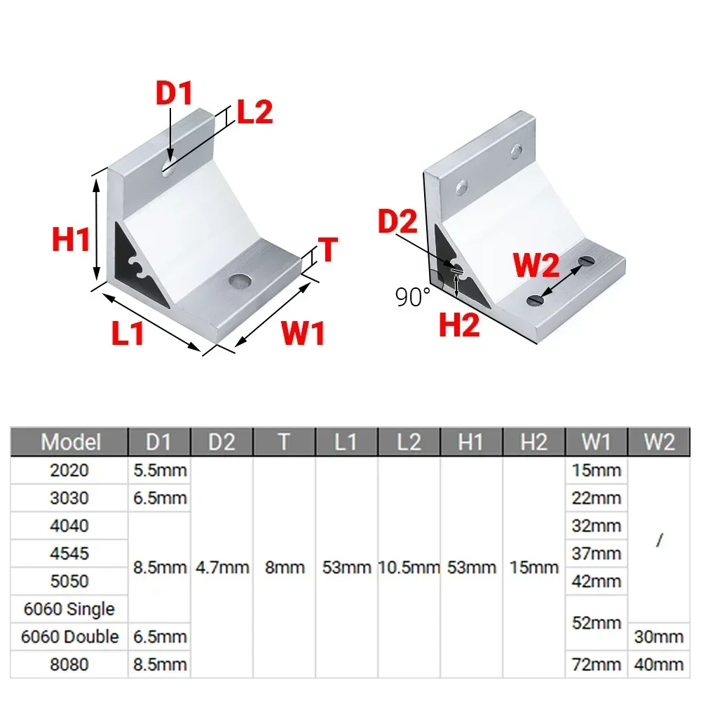 4 adet 90 derece köşe köşeli m - Aluminum T-Slot Profile incelemesi ve fiyatı